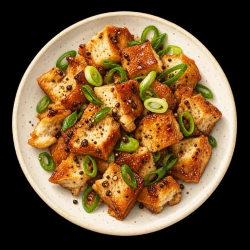 Crispy tofu with vegetables